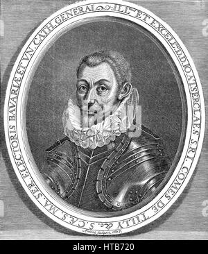 Johann t'Serclaes Graf von Tilly, 1559-1632, Befehlshaber der Armee und Kommandeur der katholischen Liga im Dreißigjährigen Krieg Stockfoto
