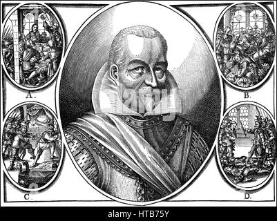 Ermordung von Albrecht von Wallenstein, 1583-1634, Kommandeur der kaiserlichen Truppen im Dreißigjährigen Krieg Stockfoto