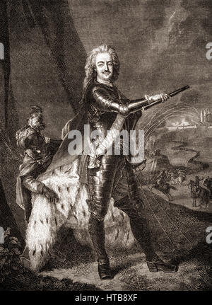 Leopold i., Fürst von Anhalt-Dessau und der alte Dessauer, 1676-1747, Fürst von Anhalt-Dessau, genannt Stockfoto