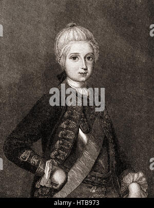 Jungen Kronprinz Friedrich, Friedrich der große oder Friedrich II. Stockfoto