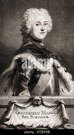 Jungen Kronprinz Friedrich, Friedrich der große oder Friedrich II. Stockfoto