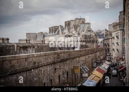 Die Intramuros - internen von Saint Malo. Bretagne, Frankreich Stockfoto