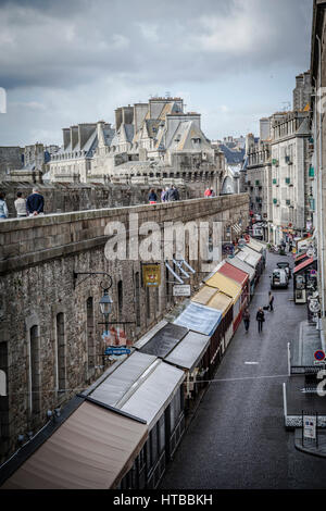 Die Intramuros - internen von Saint Malo. Bretagne, Frankreich Stockfoto