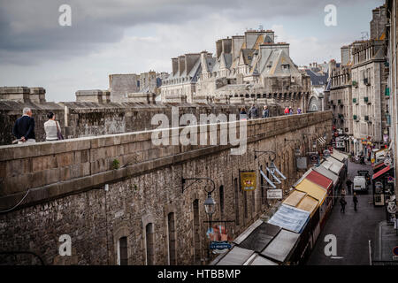 Die Intramuros - internen von Saint Malo. Bretagne, Frankreich Stockfoto