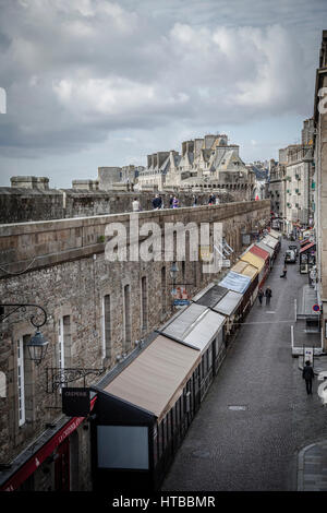 Die Intramuros - internen von Saint Malo. Bretagne, Frankreich Stockfoto