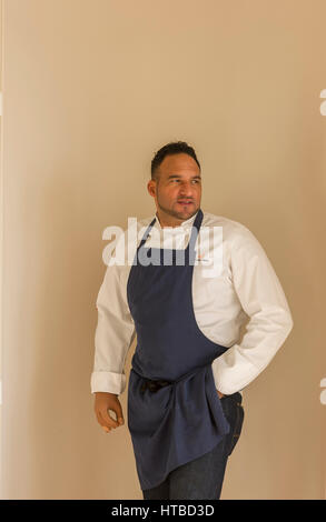 Starkoch Michael Caines im seine neue Lympstone Manor zeitgenössische Country House Hotel in der Nähe von Exmouth, Devon, UK Stockfoto