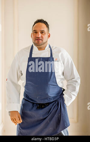 Starkoch Michael Caines im seine neue Lympstone Manor zeitgenössische Country House Hotel in der Nähe von Exmouth, Devon, UK Stockfoto