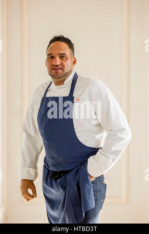 Starkoch Michael Caines im seine neue Lympstone Manor zeitgenössische Country House Hotel in der Nähe von Exmouth, Devon, UK Stockfoto