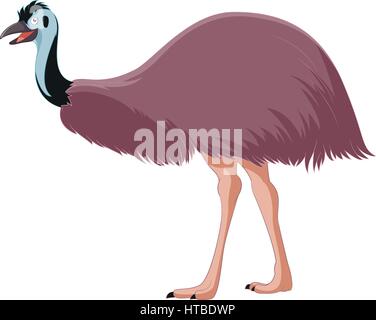 Cartoon lächelnd Emu Stock Vektor