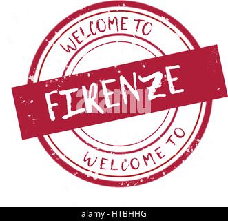 Willkommen bei Firenze Stock Vektor