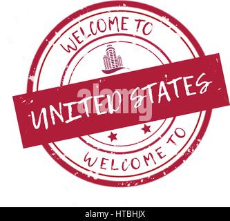 Willkommen im United States Stock Vektor