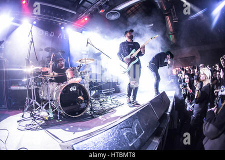 Mailand, Italien. 9. März 2017. Metalcore-Band The World Alive tritt an Alcatraz, Italien. Bildnachweis: Mairo Cinquetti/Pacific Press/Alamy Live-Nachrichten Stockfoto