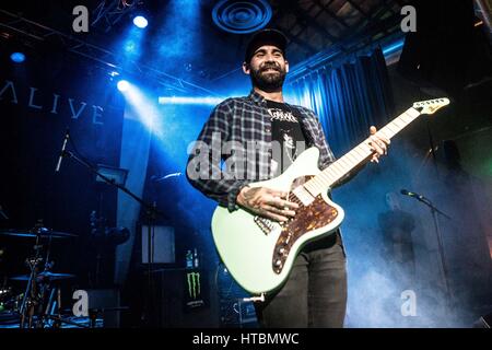 Mailand, Italien. 9. März 2017. Metalcore-Band The World Alive tritt an Alcatraz, Italien. Bildnachweis: Mairo Cinquetti/Pacific Press/Alamy Live-Nachrichten Stockfoto