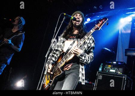 Mailand, Italien. 9. März 2017. Metalcore-Band The World Alive tritt an Alcatraz, Italien. Bildnachweis: Mairo Cinquetti/Pacific Press/Alamy Live-Nachrichten Stockfoto