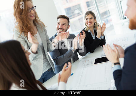 Erfolgreiche Enterprenours und Geschäft Leute Ziele Stockfoto