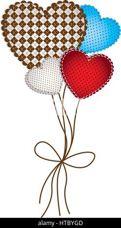 Colores und Figuren Luftballons Symbol, Vektor-Illustraction-design Stock Vektor