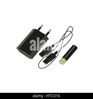 Ladesymbol Zubehör. Stock Vektor