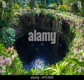 Cenote Ik Kil - Yucatan, Mexiko Stockfoto