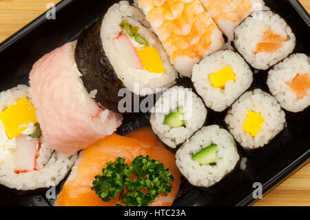 wunderbare Details ein köstliches Sushi Stockfoto
