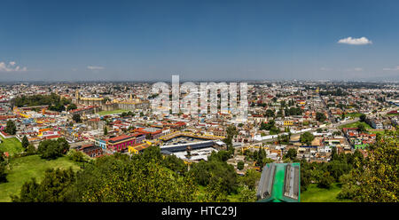 Luftaufnahme der Stadt Cholula - Cholula, Puebla, Mexiko Stockfoto