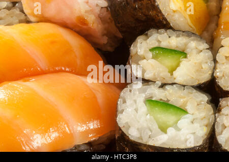 wunderbare Details ein köstliches Sushi Stockfoto