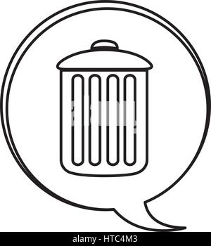 Abbildung kann Emblem Symbol Papierkorb Stock Vektor