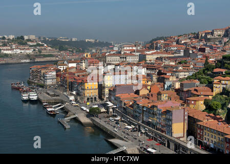 Luftaufnahme von Porto und Douro Fluss Portugal Stockfoto