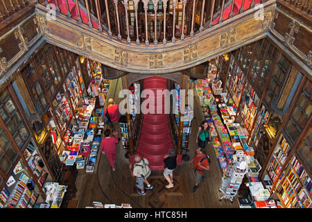 Buchhandlung Lello Porto Portugal Stockfoto