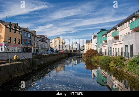 Blick auf den Kanal, Galway, Irland Stockfoto