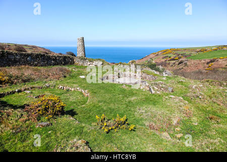 Porthmeor Zinn Briefmarken mit seinem gut erhaltenen buddle Stockfoto