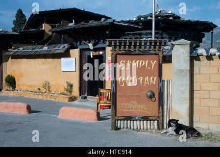 Bhutan Thimphu. Einfach Bhutan, Erlebnismuseum "Leben", die eine Einführung in verschiedene Aspekte der bhutanischen traditionelle Leben bietet. Museum-HNO Stockfoto