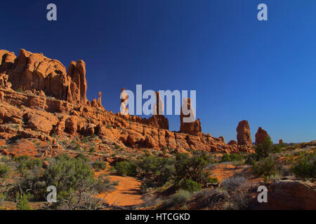 Marschierenden Männer rock Formation, Arches-Nationalpark, UT, USA Stockfoto