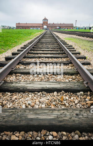 Die ehemaligen NS-Konzentrationslager Auschwitz Birkenau in Polen Stockfoto