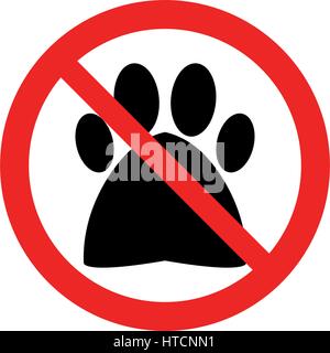 kein Hund auf weißem Hintergrund in Vektor dargestellt Symbol Stock Vektor