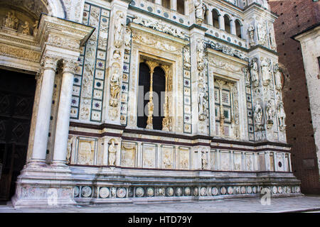 Der Certosa di Pavia, ein Kloster und komplex in der Lombardei, Norditalien, liegt 8 km nördlich von Pavia. 1396-1495 erbaut ist es eines der größten Stockfoto