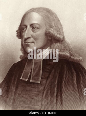 Stich von John Wesley (1703-1791) von Alexander Hay Ritchie, c1873 (nach einem Gemälde von J. Jackson, R.A.). Stockfoto