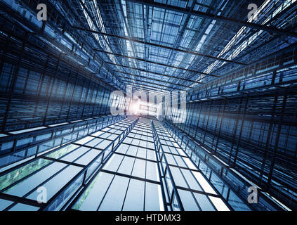 3D Rendering Highrise Bürogebäude abstrakten Hintergrund Stockfoto