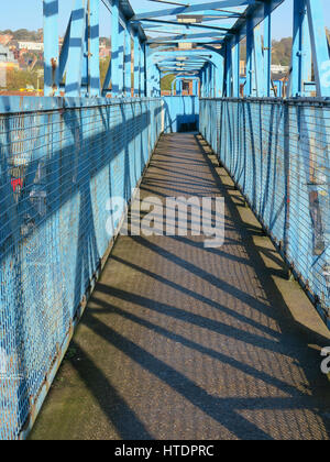 Gusseisen Fuß Brücke über Lincoln Bahnhof Stockfoto