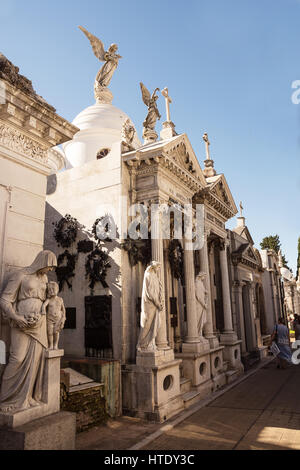 historischer Friedhof im Stadtteil Recoleta in Buenos Aires Stockfoto