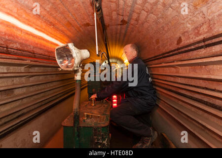 Longuyon, Frankreich. Die u-Bahn benutzt, um Truppen um die Fermont doppelzüngig der Maginot-Linie Stockfoto