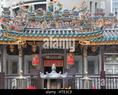 Singapur, Chinatown, Yueh-Hai-Ching-Tempel, Stockfoto