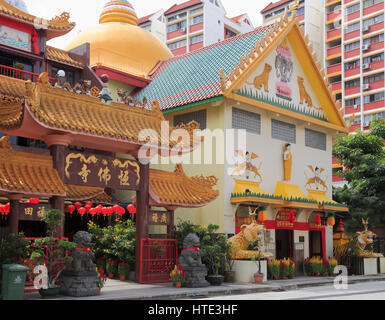 Singapur, Little India, Sakya Muni Buddha Gaya Tempel, Stockfoto