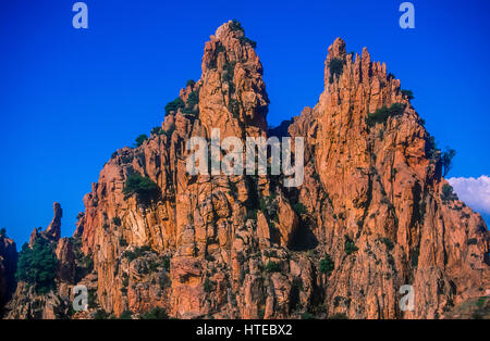 Frankreich Corsica Les Calanques von Piana Stockfoto