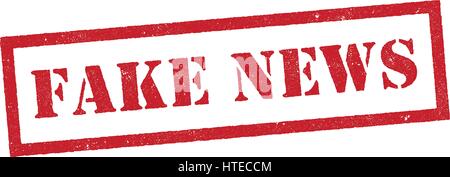 Vektor-Illustration der 'Fake News' roten Stempel Stock Vektor