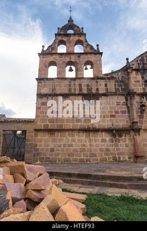 Die Kirche Santa Lucia in Guane, Kolumbien. Stockfoto