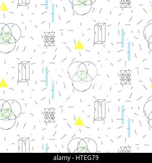 80er Jahre Retro nahtloser Vektor-Muster. Stock Vektor
