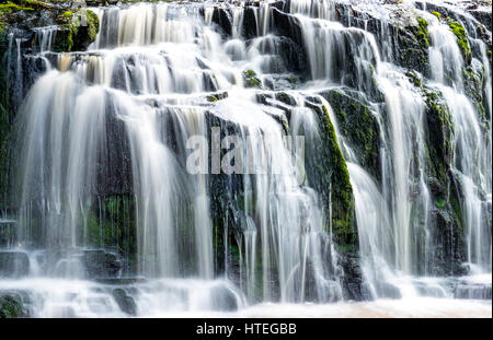 Purakaunui Falls, Wasserfall, die Catlins, Otago, Southland, Neuseeland Stockfoto