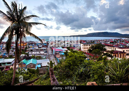 Blick über die Bucht von Baracoa, Ccuba Stockfoto