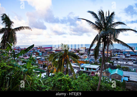 Blick über die Bucht von Baracoa, Ccuba Stockfoto