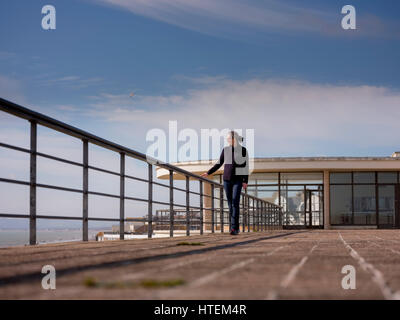 Die Dachterrasse im De La Warr Pavilion, Bexhill East Sussex Stockfoto